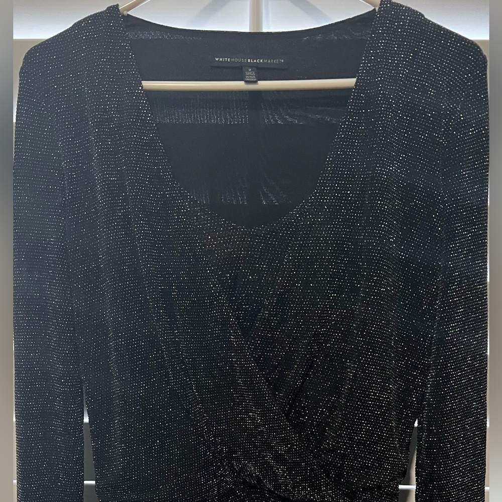 Knee Length Black / Sparkle  Dress